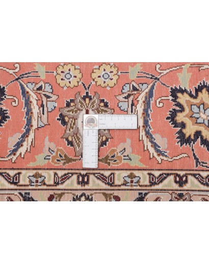 Tappeto Tabriz 50 Raj Persia bianco marrone 202x307