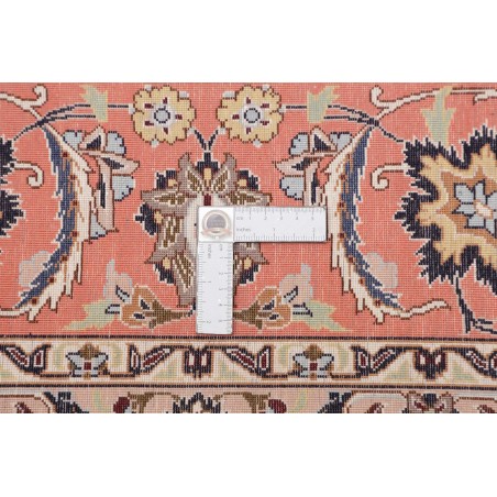Tappeto Tabriz 50 Raj Persia bianco marrone 202x307