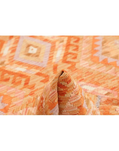 Tappeto Kilim Afghanistan arancione marrone 103x153