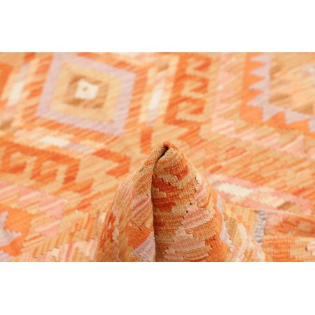 Tappeto Kilim Afghanistan arancione marrone 103x153