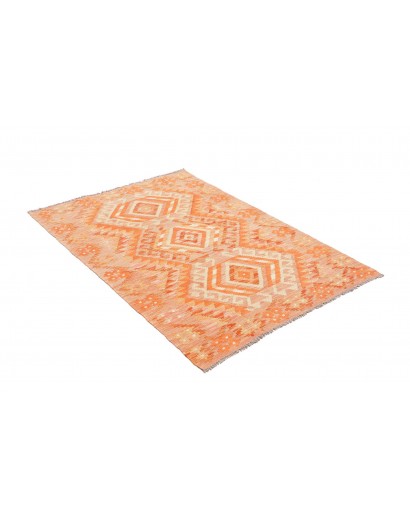 Tappeto Kilim Afghanistan marrone arancione 103x148
