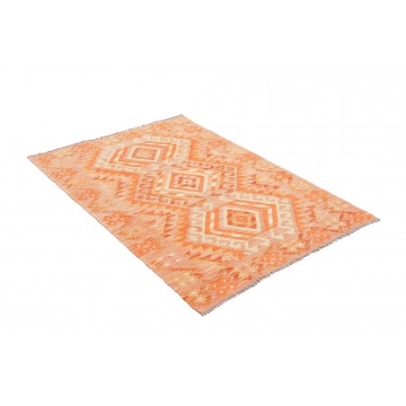 Tappeto Kilim Afghanistan marrone arancione 103x148