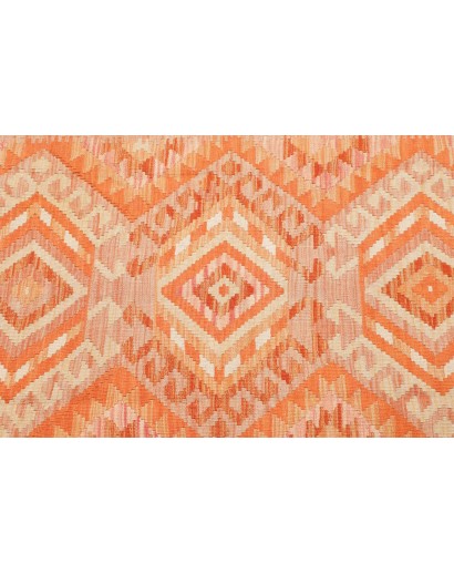 Tappeto Kilim Afghanistan marrone arancione 103x148