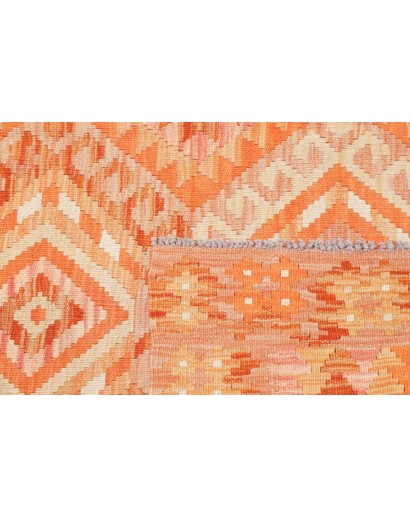 Tappeto Kilim Afghanistan marrone arancione 103x148