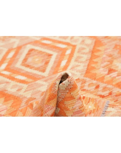 Tappeto Kilim Afghanistan marrone arancione 103x148