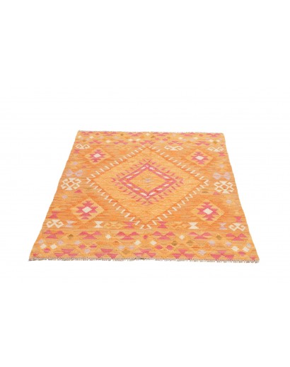 Tappeto Kilim Afghanistan marrone arancione 100x146