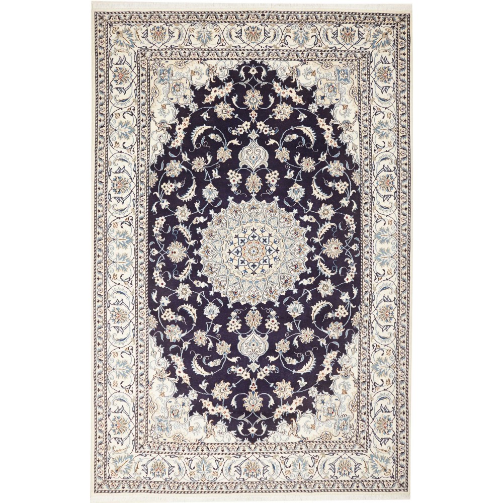 Tappeto Nain Kashmar Persia grigio 193x296 Tappeto Nain Kashmar Persia grigio 193x296