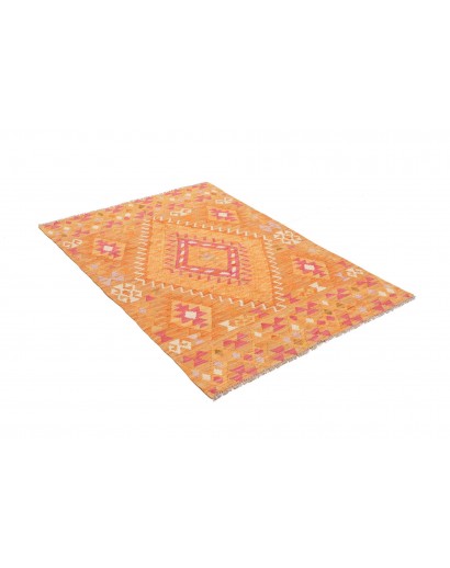 Tappeto Kilim Afghanistan marrone arancione 100x146