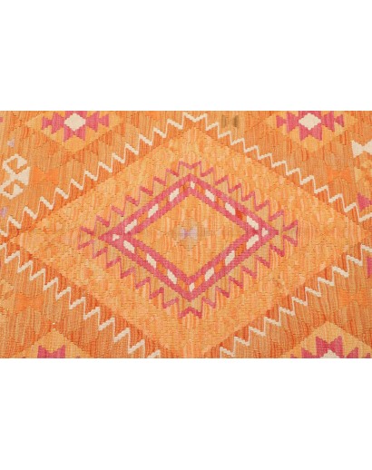Tappeto Kilim Afghanistan marrone arancione 100x146