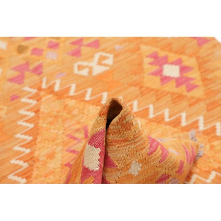 Tappeto Kilim Afghanistan marrone arancione 100x146