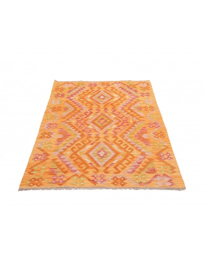 Tappeto Kilim Afghanistan marrone arancione 104x153