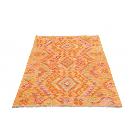 Tappeto Kilim Afghanistan marrone arancione 104x153