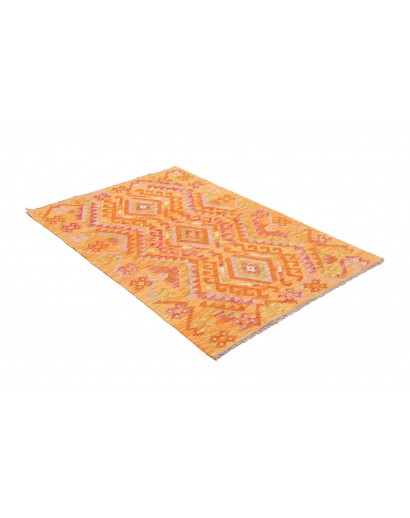 Tappeto Kilim Afghanistan marrone arancione 104x153