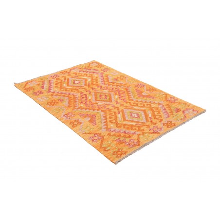 Tappeto Kilim Afghanistan marrone arancione 104x153