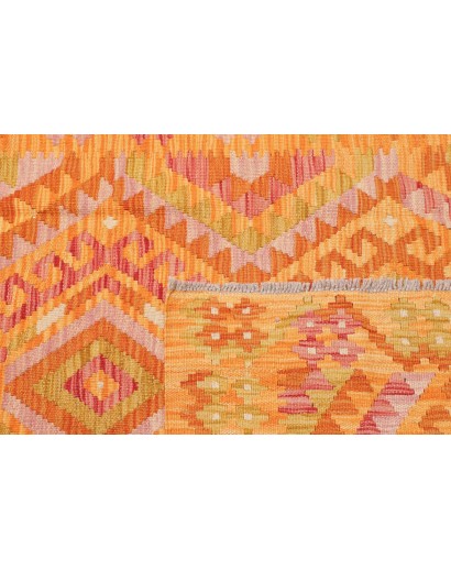 Tappeto Kilim Afghanistan marrone arancione 104x153