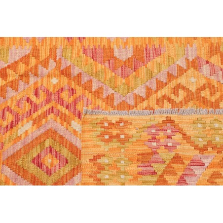 Tappeto Kilim Afghanistan marrone arancione 104x153