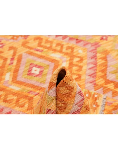 Tappeto Kilim Afghanistan marrone arancione 104x153