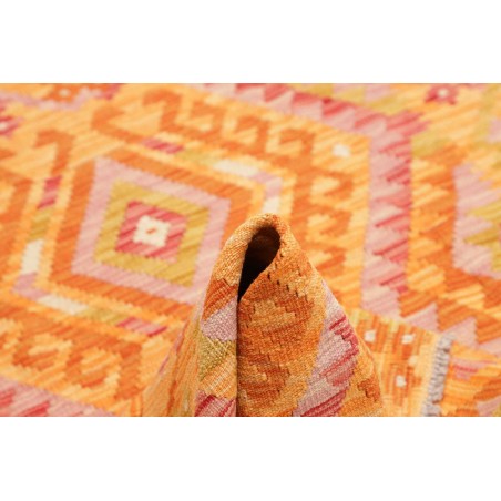 Tappeto Kilim Afghanistan marrone arancione 104x153