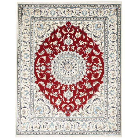 Tappeto Nain Kashmar Persia bianco grigio 200x250