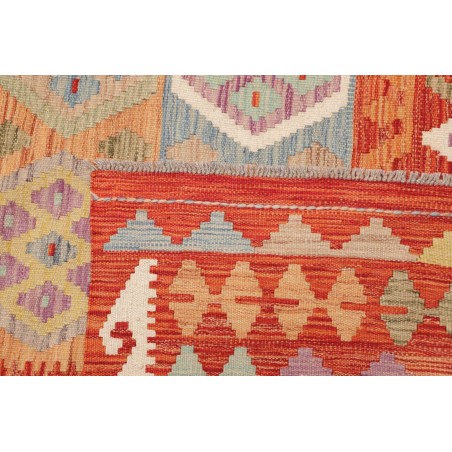 Tappeto Kilim Afghanistan marrone rosso 200x303