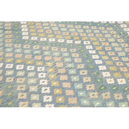 Tappeto Kilim Afghanistan azzurro bianco 207x294