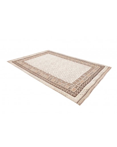 Tappeto Kilim Afghanistan bianco azzurro 205x302