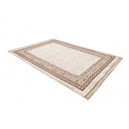 Tappeto Kilim Afghanistan bianco azzurro 205x302