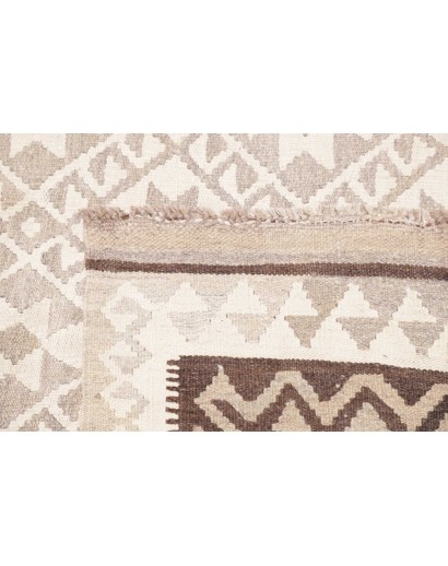 Tappeto Kilim Afghanistan bianco azzurro 205x302
