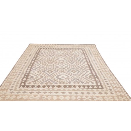 Tappeto Kilim Afghanistan bianco marrone 201x291