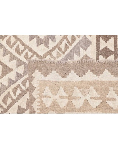 Tappeto Kilim Afghanistan bianco marrone 201x291