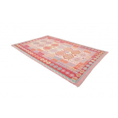 Tappeto Kilim Afghanistan beige rosso 201x303