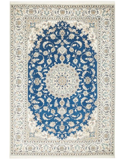 Tappeto Nain Kashmar Persia blu 203x294