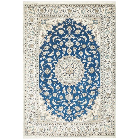 Tappeto Nain Kashmar Persia blu 203x294