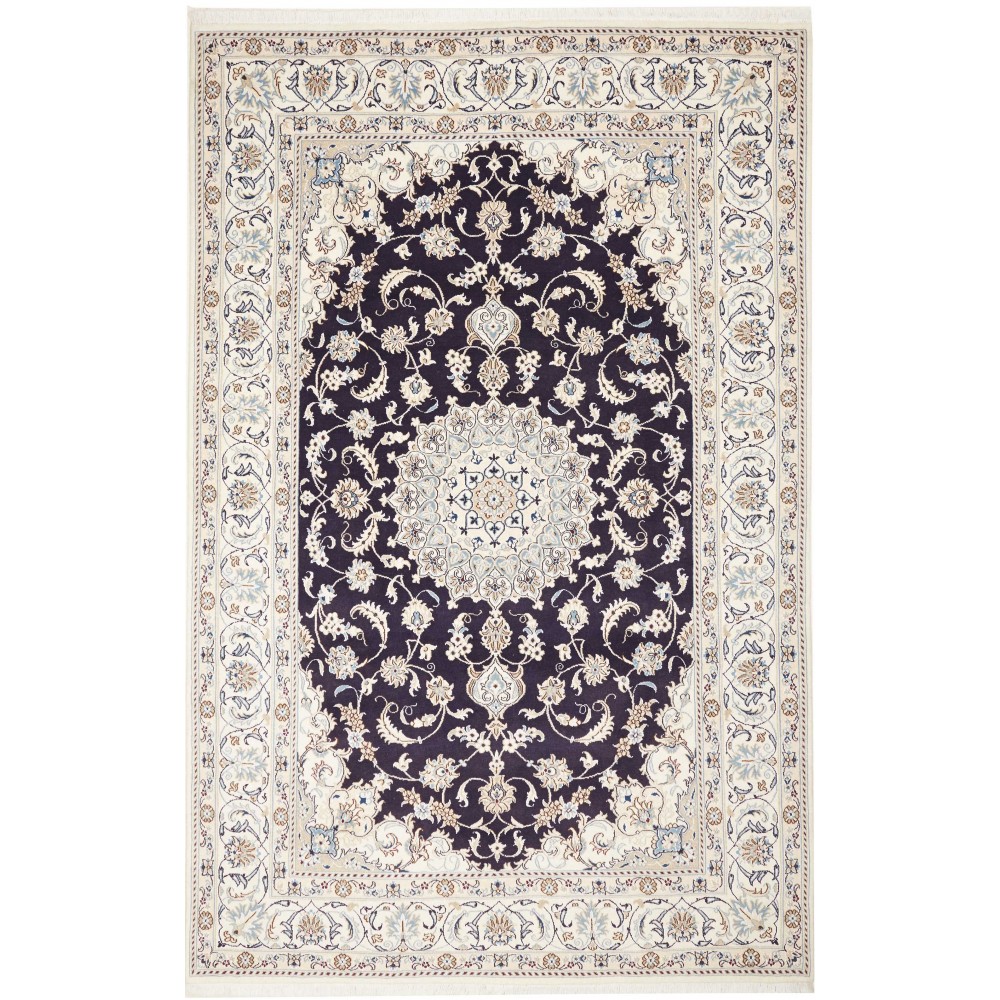 Tappeto Nain Kashmar Persia grigio 196x303 Tappeto Nain Kashmar Persia grigio 196x303