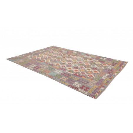 Tappeto Kilim Afghanistan marrone bianco 197x294