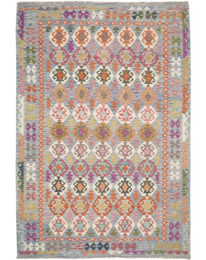 Tappeto Kilim Afghanistan azzurro 201x296