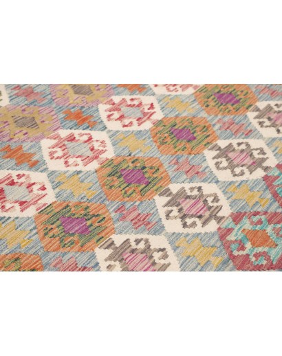 Tappeto Kilim Afghanistan azzurro 201x296
