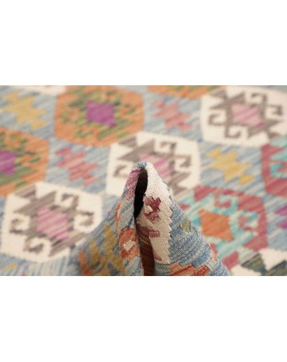 Tappeto Kilim Afghanistan azzurro 201x296