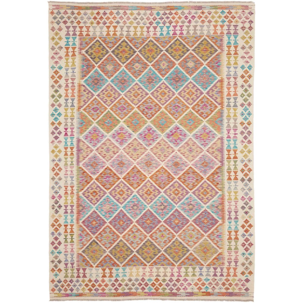 Tappeto Kilim Afghanistan marrone 201x296