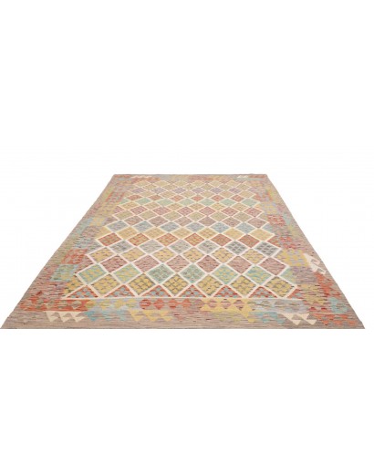 Tappeto Kilim Afghanistan marrone bianco 202x300