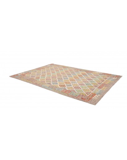 Tappeto Kilim Afghanistan marrone bianco 202x300
