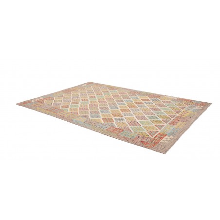 Tappeto Kilim Afghanistan marrone bianco 202x300