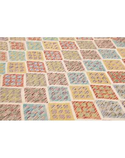 Tappeto Kilim Afghanistan marrone bianco 202x300