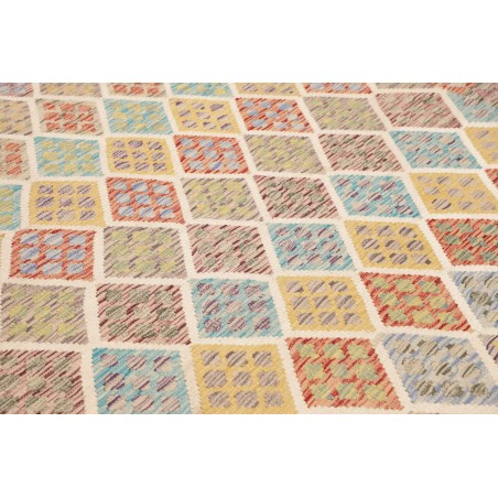 Tappeto Kilim Afghanistan marrone bianco 202x300