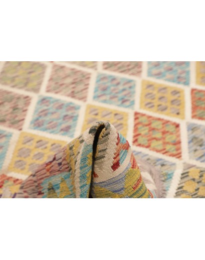 Tappeto Kilim Afghanistan marrone bianco 202x300
