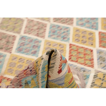 Tappeto Kilim Afghanistan marrone bianco 202x300