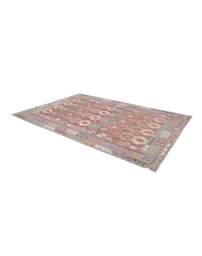 Tappeto Kilim Afghanistan marrone azzurro 205x311
