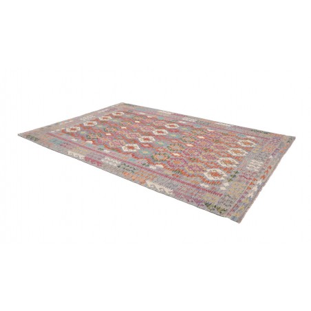 Tappeto Kilim Afghanistan marrone azzurro 205x311