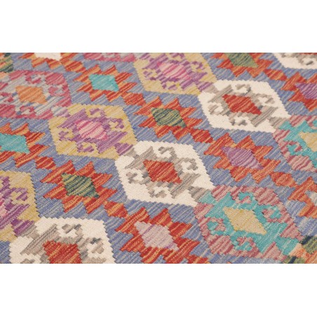 Tappeto Kilim Afghanistan marrone azzurro 205x311