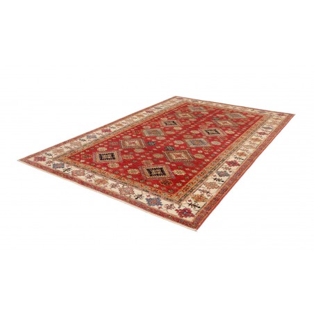 Tappeto Kazak Fine Pakistan marrone rosso 198x298